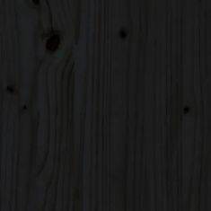 Vidaxl Jídelní stůl černý 110 x 55 x 75 cm masivní borové dřevo