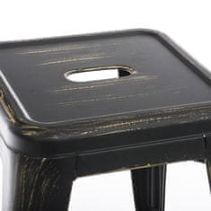 BHM Germany Stolička / židle bez opěradla Arman, antik černá