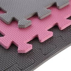 ONE Fitness Ochranná puzzle podložka MP10 růžovo-šedá