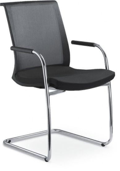 Artspect Konferenční židle Storm 203-KZ-N4 - koženka bílá