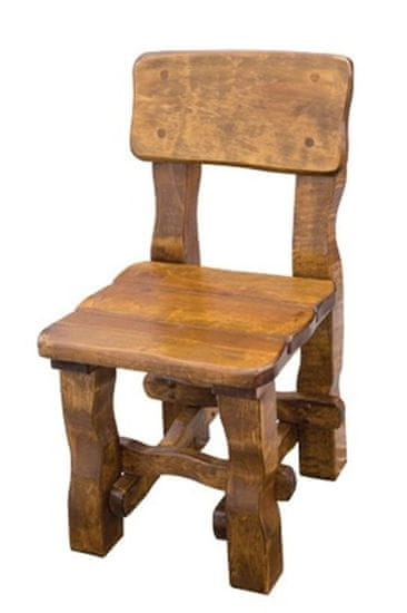 Artspect MAX - zahradní židle z masivního olšového dřeva, lakovaná 45x54x86cm - Brunat