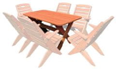 Artspect TOM - zahradní stůl z masivního smrkového dřeva 140x75x67cm - Dub