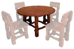 Artspect MAX - zahradní stůl z olšového dřeva, lakovaný pr.120xv.75cm - Brunat