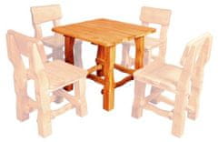 Artspect MAX - zahradní stůl z masivního olšového dřeva,lakovaný 80x80x75cm - Brunat