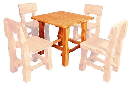 Artspect MAX - zahradní stůl z masivního olšového dřeva, lakovaný 80x80x75cm - Olše