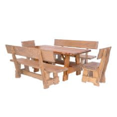 Artspect BEN - zahradní stůl ze smrkového dřeva, lakovaný 200x80x83cm - Ořech lak