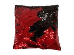 Artspect Povlak na polštářek flitrový - černo-červený