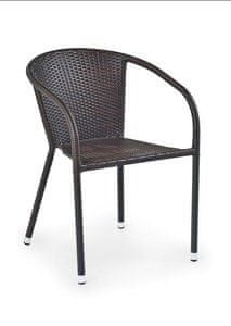 Artspect Ratanová židle 57x57x78cm - Tmavě hnědá