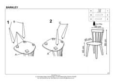 Artspect Dřevěná jídelní židle 50x45x89cm - Bílá
