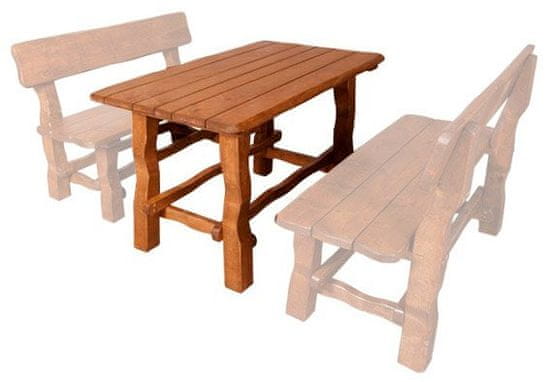 Artspect ATYP - Zahradní stůl z masivního olšového dřeva,lakovaný 75x75x75cm - Ořech