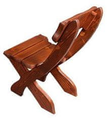 Artspect Zahradní židle z masivního smrkového dřeva 49x58x83cm - Ořech