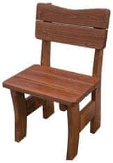 Artspect Zahradní židle ze smrkového dřeva, lakovaná 50x55x93cm - Ořech lak