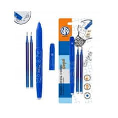 Astra Gumovatelné pero OOPS! 0,6mm, modré, dvě gumy + 2ks náplní, blistr, 201319007