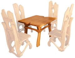 Artspect Zahradní stůl z masivního smrkového dřeva 90x90x72cm - Dub