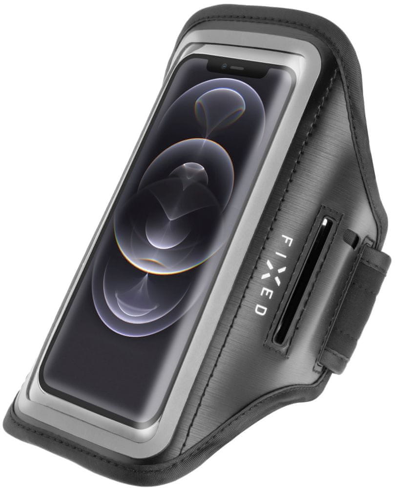 Levně FIXED Sportovní pouzdro na ruku Armband, pro smartphony až 6.7", FIXAB-BK, černý