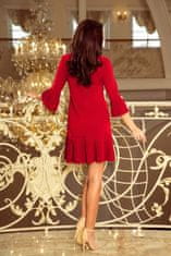 Numoco dámské plisované šaty Lucy 228-3 červená M