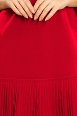 Numoco dámské plisované šaty Lucy 228-3 červená M
