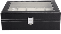 Korbi Organizer box na hodinky 10ks, černý