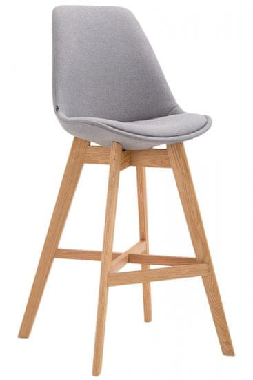 BHM Germany Barová židle Cane, textilní látka, šedá