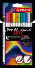 Stabilo Štětcové fixy "Pen 68 brush ARTY", 10 barev, 568/10-21-20