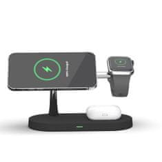 Tech-protect A12 3in1 MagSage bezdrátová nabíječka na smartfón / AirPods / Apple Watch, černá