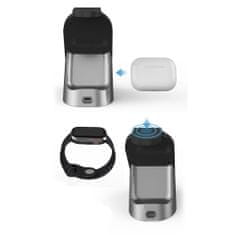 Tech-protect H18 3in1 bezdrátová nabíječka na mobil / AirPods / Apple Watch, černá