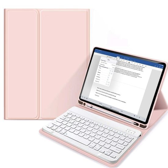 Tech-protect SC Pen pouzdro s klávesnicí na iPad 10.2 2019 / 2020 / 2021, růžové