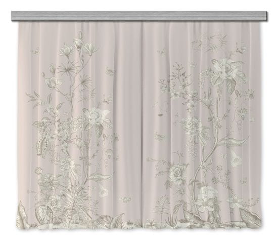 AG Design Designový závěs Pastelové květy 180 x 160 cm