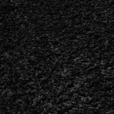 Greatstore Koberec s dlouhým vlasem černý 100 x 200 cm 50 mm