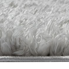 Greatstore Koberec s dlouhým vlasem šedý 140 x 200 cm 50 mm