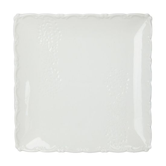 Feeric Lights Bílý talíř, čtvercový tvar, 21 x 21 cm