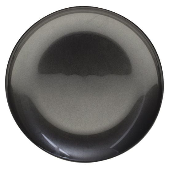 Secret de Gourme Dezertní talíř ANIA GOLD, sklo, O 21 cm, černá BARVA