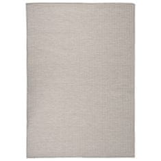 Greatstore Venkovní hladce tkaný koberec 160x230 cm taupe