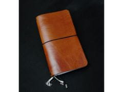 TLW Kožený zápisník ve stylu Midori koňakový vel.: Moleskine S (90x140mm)