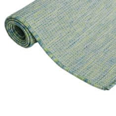Greatstore Venkovní hladce tkaný koberec 80x250 cm tyrkysová