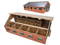 Kids Globe Farming stáje pro koně dřevěné 62x43x22 cm 1:32 v krabičce
