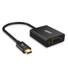 HUB-V01 adaptér USB-C / VGA M/F, černý