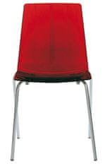 Artspect Plastová židle LOLLIPOP - Rosso transparente