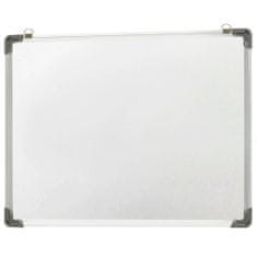 Vidaxl Bílá magnetická tabule stíratelná za sucha 70 x 50 cm ocel