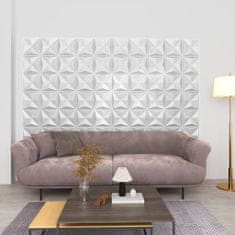 Greatstore 3D nástěnné panely 48 ks 50 x 50 cm origami bílé 12 m²