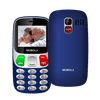 MB800 Senior, jednoduchý mobilní telefon pro seniory, SOS tlačítko, nabíjecí stojánek, 2 SIM, výkonná baterie, modrý
