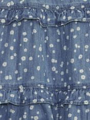 Gap Dětské džínové šaty s volánky 3YRS