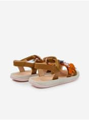 Camper Hnědé holčičí kožené sandály Camper 34