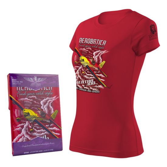ANTONIO Dámské tričko s akrobatickým speciálem EXTRA 300 RED (W)