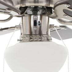 shumee Ozdobný stropní ventilátor se světlem 82 cm tmavě hnědý