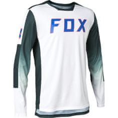 FOX cyklo dres DEFEND LS bílo-zelený XL