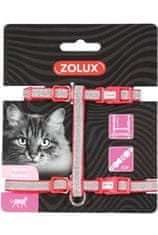 Zolux Postroj kočka SHINY nylon červený