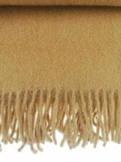 KZ Vlněná deka 155x205 jednobarevné s velbloudími třásněmi