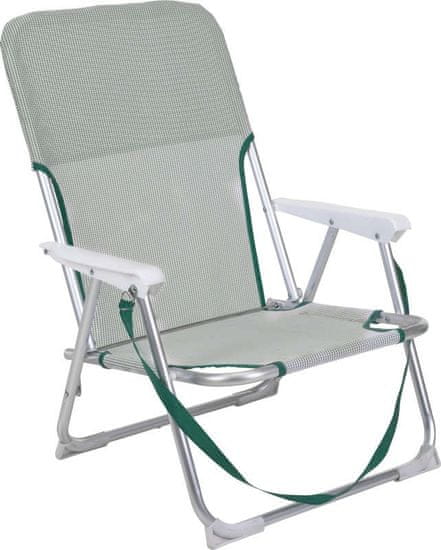 ProGarden Kempingová židle skládací PROGARDEN bílá / zelená