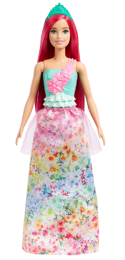 Mattel Barbie Kouzelná princezna růžové vlasy a zelená korunka HGR13